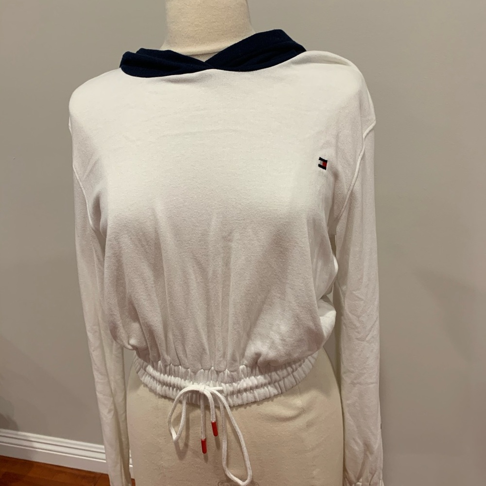 Tommy Hilfiger White Blue Long Sleeve Sweater
